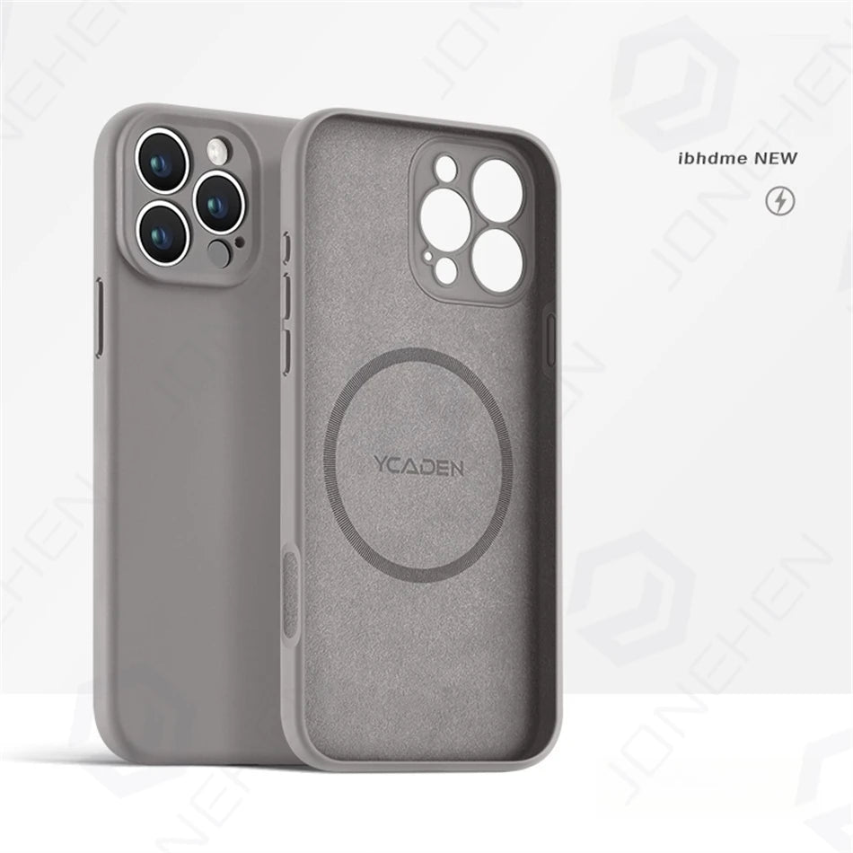 Luxury Clear Case-Wireless Charging, Magnetic, Shockproof, Lens Protector, Transparent TPU Durable, Sleek, and Protective Phone Accessory