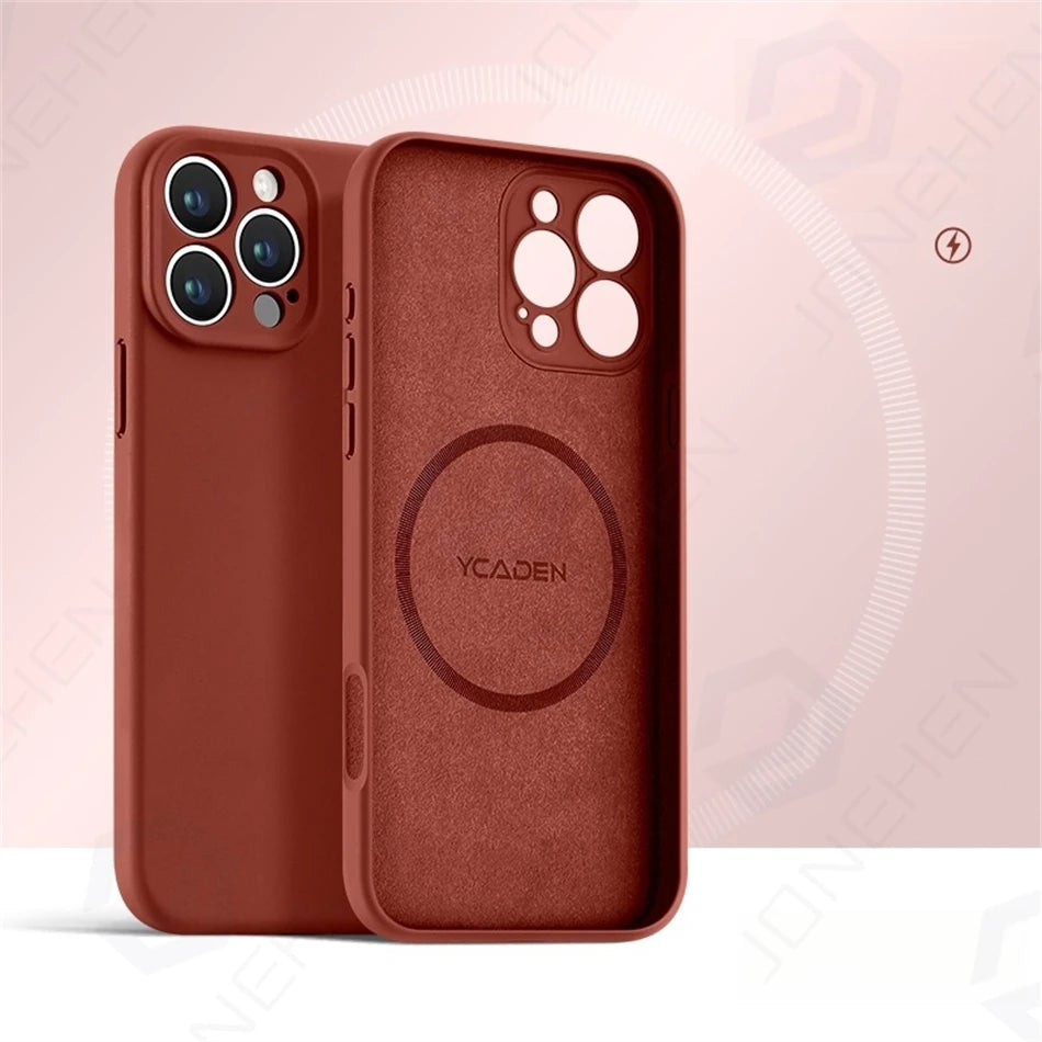 Luxury Clear Case-Wireless Charging, Magnetic, Shockproof, Lens Protector, Transparent TPU Durable, Sleek, and Protective Phone Accessory
