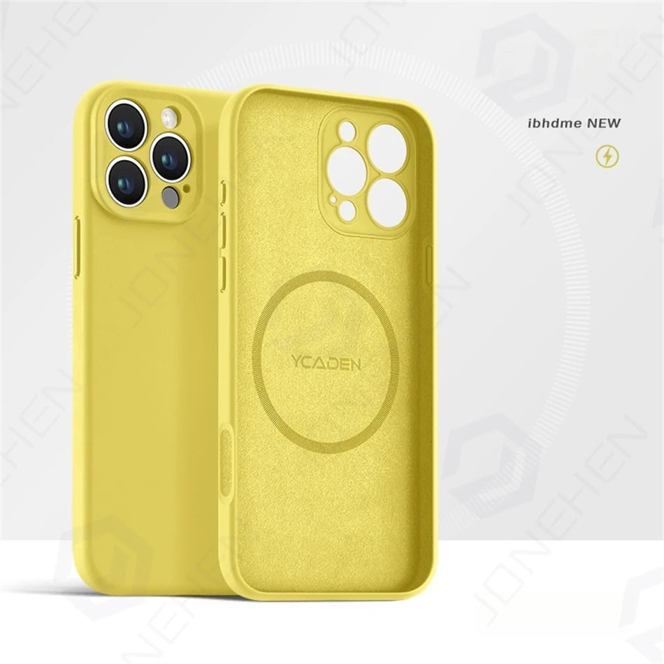Luxury Clear Case-Wireless Charging, Magnetic, Shockproof, Lens Protector, Transparent TPU Durable, Sleek, and Protective Phone Accessory