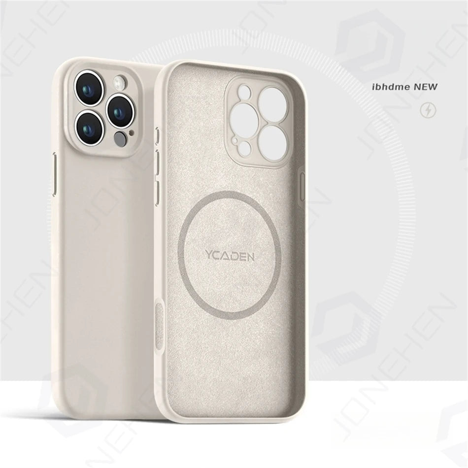 Luxury Clear Case-Wireless Charging, Magnetic, Shockproof, Lens Protector, Transparent TPU Durable, Sleek, and Protective Phone Accessory