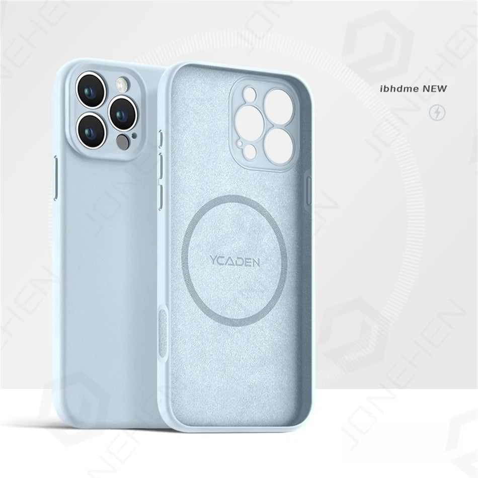 Luxury Clear Case-Wireless Charging, Magnetic, Shockproof, Lens Protector, Transparent TPU Durable, Sleek, and Protective Phone Accessory