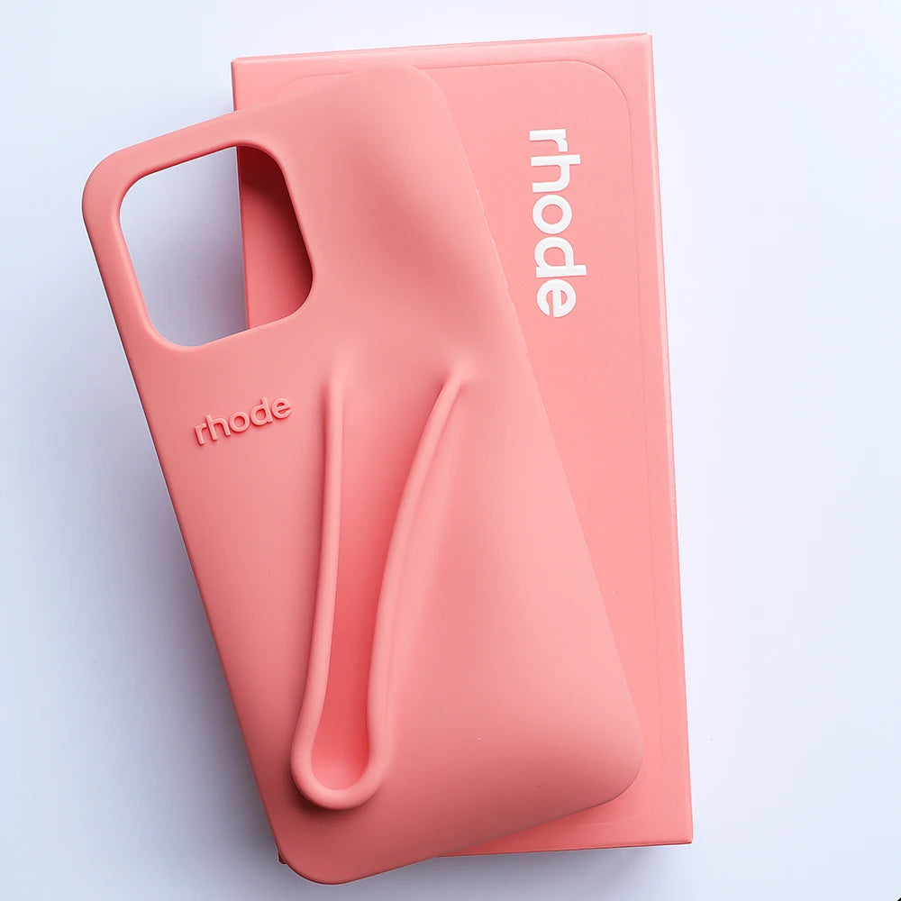 Rhode Silicone Grip Stand Phone Case – Stylish, Soft Touch with Integrated Kickstand For iPhone 13/14/15 Pro/Pro Max