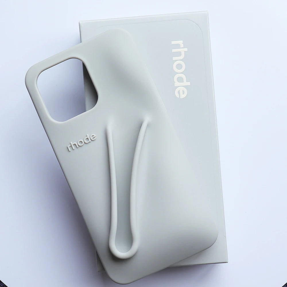 Rhode Silicone Grip Stand Phone Case – Stylish, Soft Touch with Integrated Kickstand For iPhone 13/14/15 Pro/Pro Max