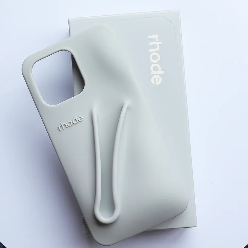 Rhode Silicone Grip Stand Phone Case – Stylish, Soft Touch with Integrated Kickstand For iPhone 13/14/15 Pro/Pro Max