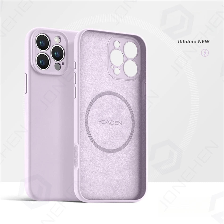 Luxury Clear Case-Wireless Charging, Magnetic, Shockproof, Lens Protector, Transparent TPU Durable, Sleek, and Protective Phone Accessory