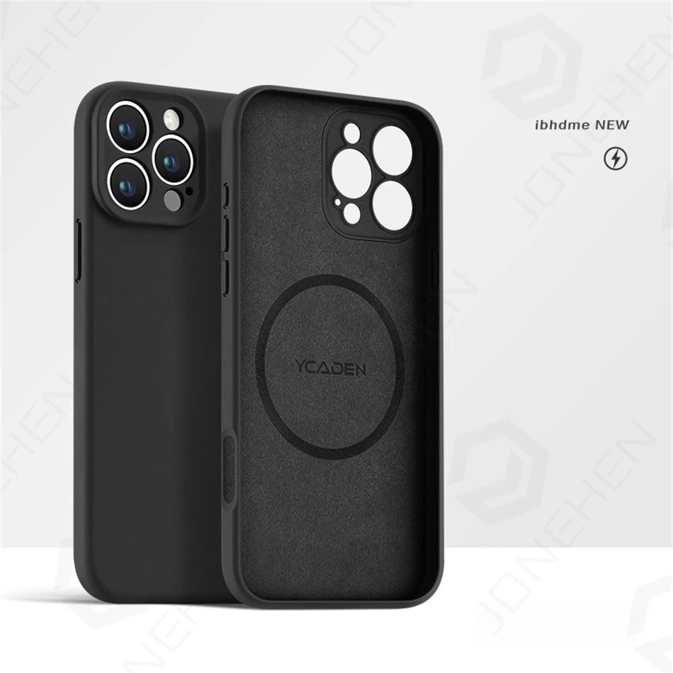 Luxury Clear Case-Wireless Charging, Magnetic, Shockproof, Lens Protector, Transparent TPU Durable, Sleek, and Protective Phone Accessory