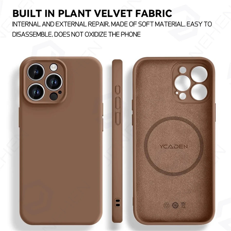 Luxury Clear Case-Wireless Charging, Magnetic, Shockproof, Lens Protector, Transparent TPU Durable, Sleek, and Protective Phone Accessory