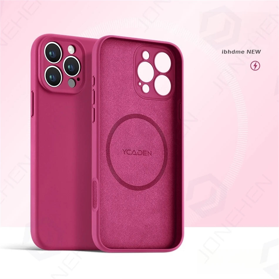 Luxury Clear Case-Wireless Charging, Magnetic, Shockproof, Lens Protector, Transparent TPU Durable, Sleek, and Protective Phone Accessory
