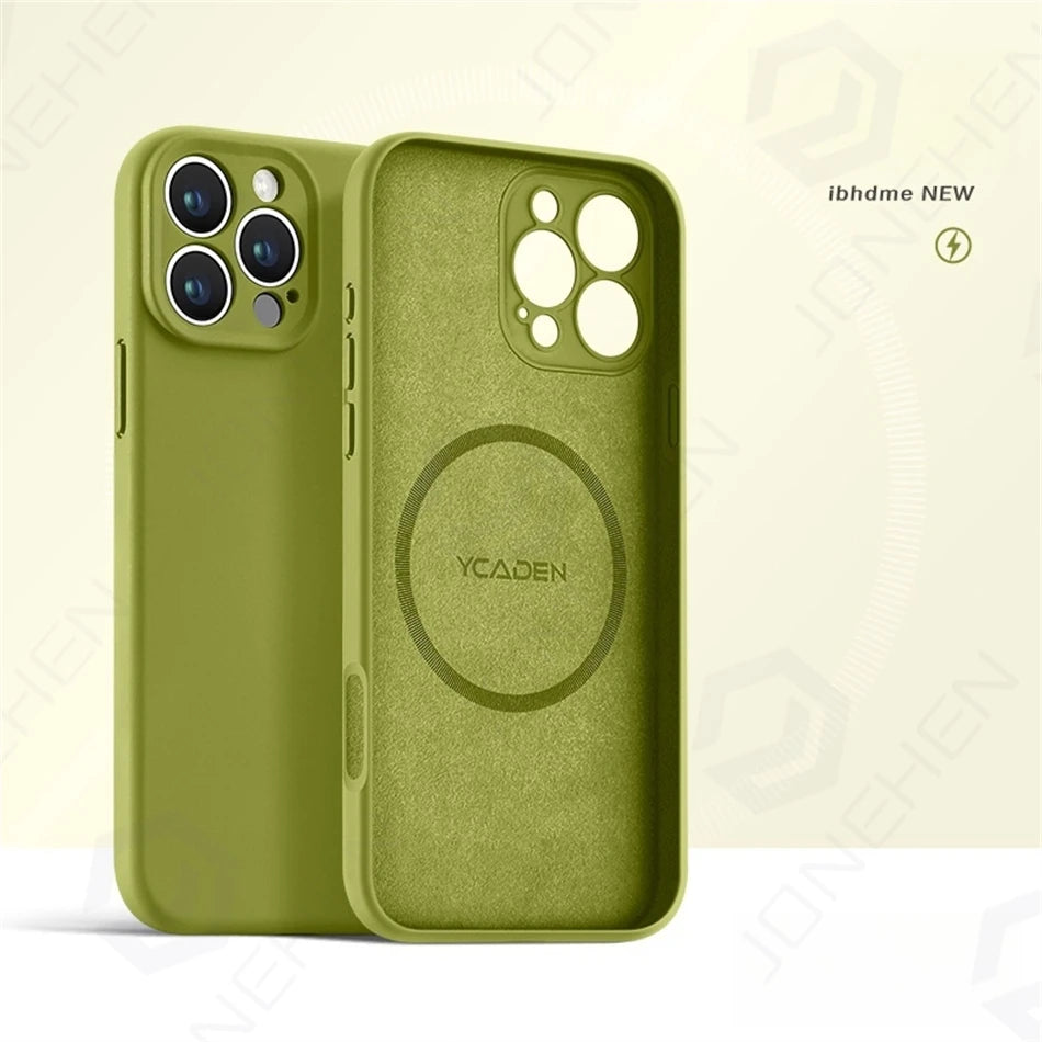 Luxury Clear Case-Wireless Charging, Magnetic, Shockproof, Lens Protector, Transparent TPU Durable, Sleek, and Protective Phone Accessory