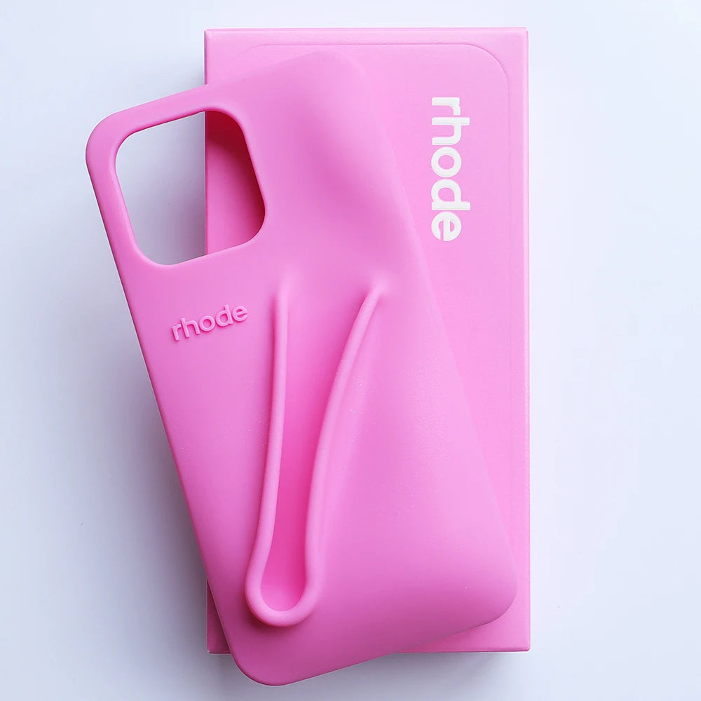 Rhode Silicone Grip Stand Phone Case – Stylish, Soft Touch with Integrated Kickstand For iPhone 13/14/15 Pro/Pro Max