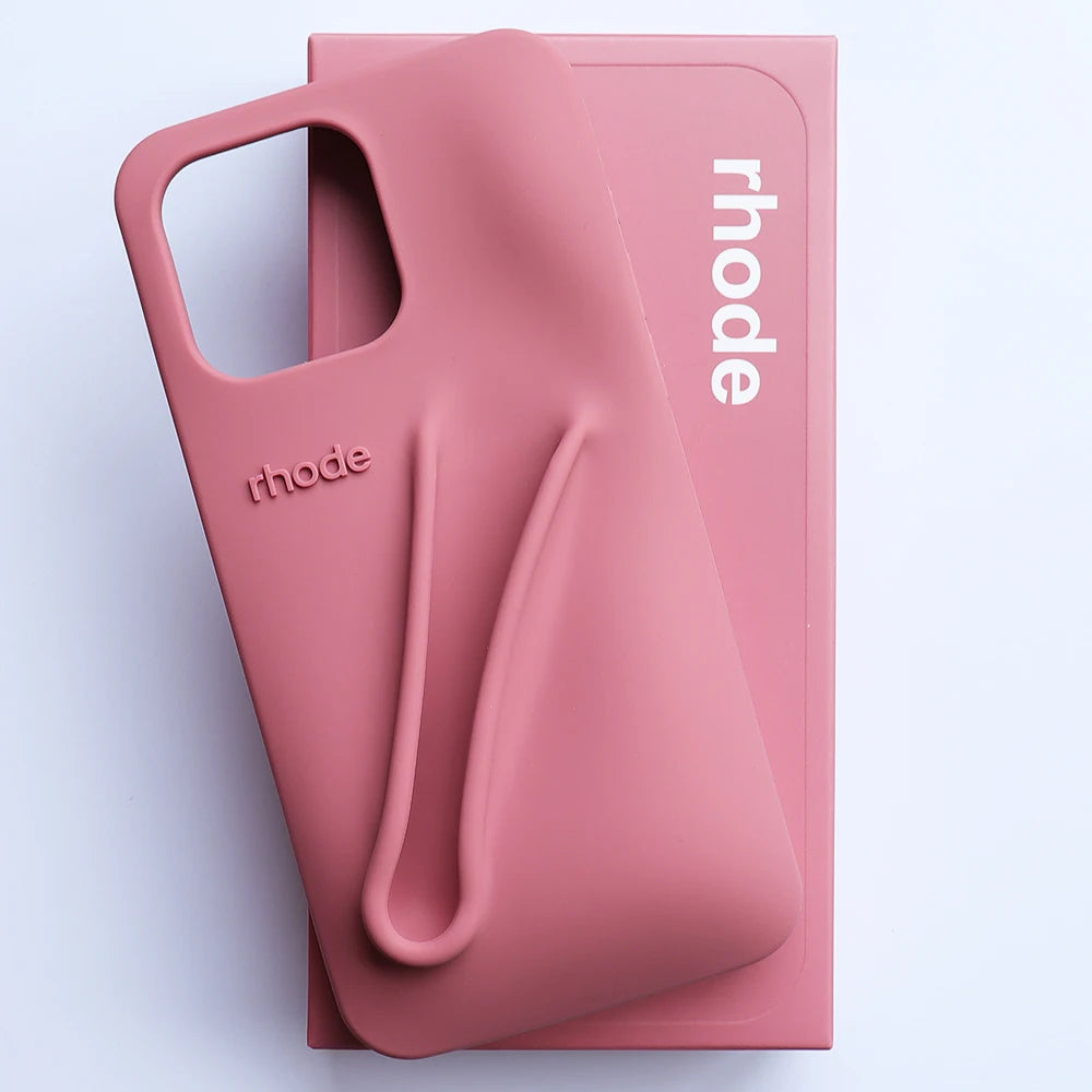 Rhode Silicone Grip Stand Phone Case – Stylish, Soft Touch with Integrated Kickstand For iPhone 13/14/15 Pro/Pro Max