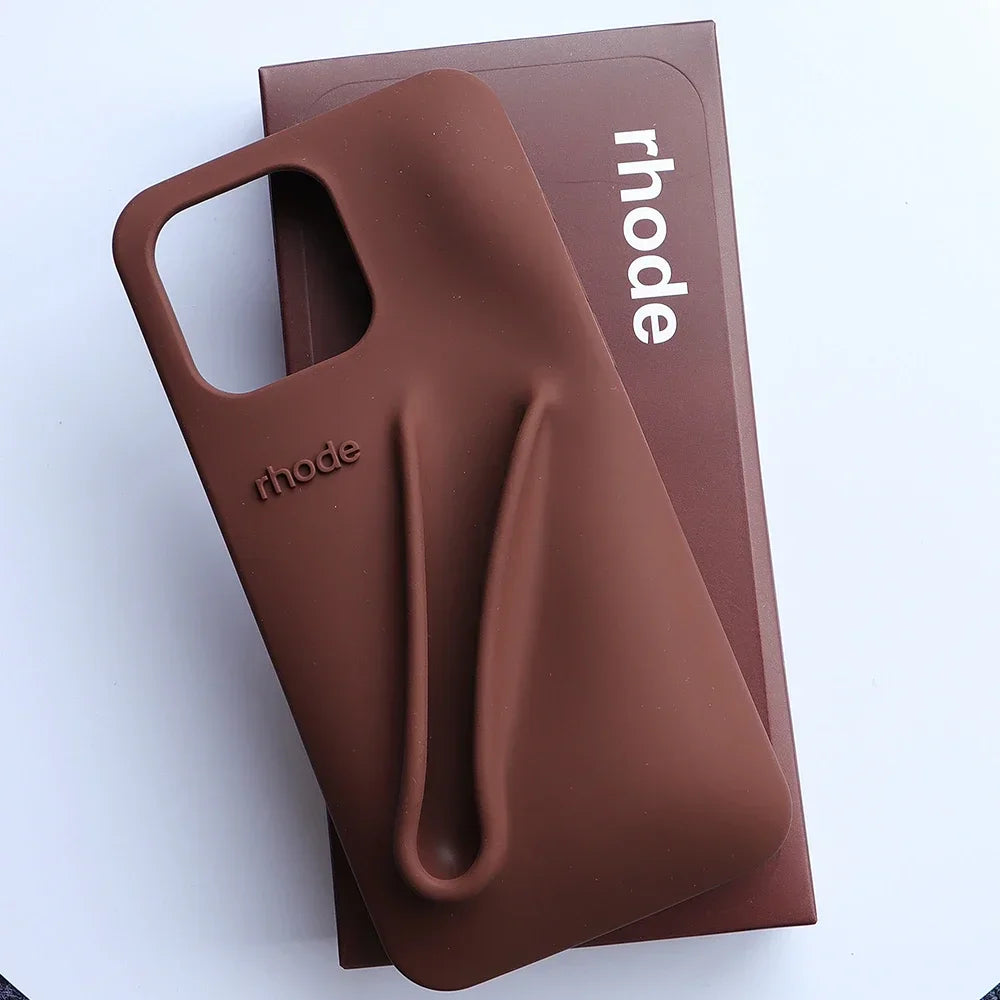 Rhode Silicone Grip Stand Phone Case – Stylish, Soft Touch with Integrated Kickstand For iPhone 13/14/15 Pro/Pro Max