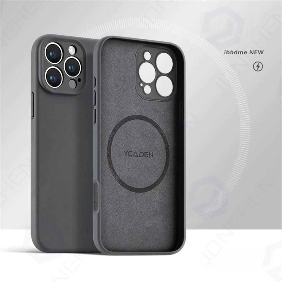 Luxury Clear Case-Wireless Charging, Magnetic, Shockproof, Lens Protector, Transparent TPU Durable, Sleek, and Protective Phone Accessory
