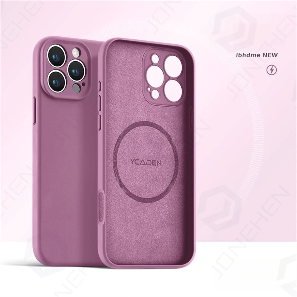 Luxury Clear Case-Wireless Charging, Magnetic, Shockproof, Lens Protector, Transparent TPU Durable, Sleek, and Protective Phone Accessory