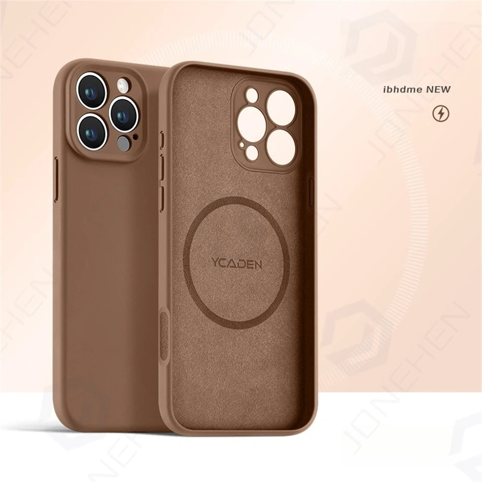 Luxury Clear Case-Wireless Charging, Magnetic, Shockproof, Lens Protector, Transparent TPU Durable, Sleek, and Protective Phone Accessory