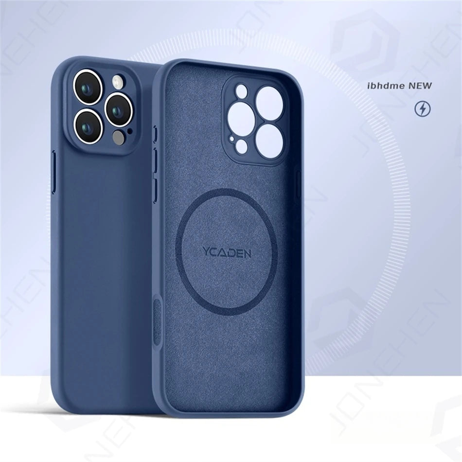 Luxury Clear Case-Wireless Charging, Magnetic, Shockproof, Lens Protector, Transparent TPU Durable, Sleek, and Protective Phone Accessory