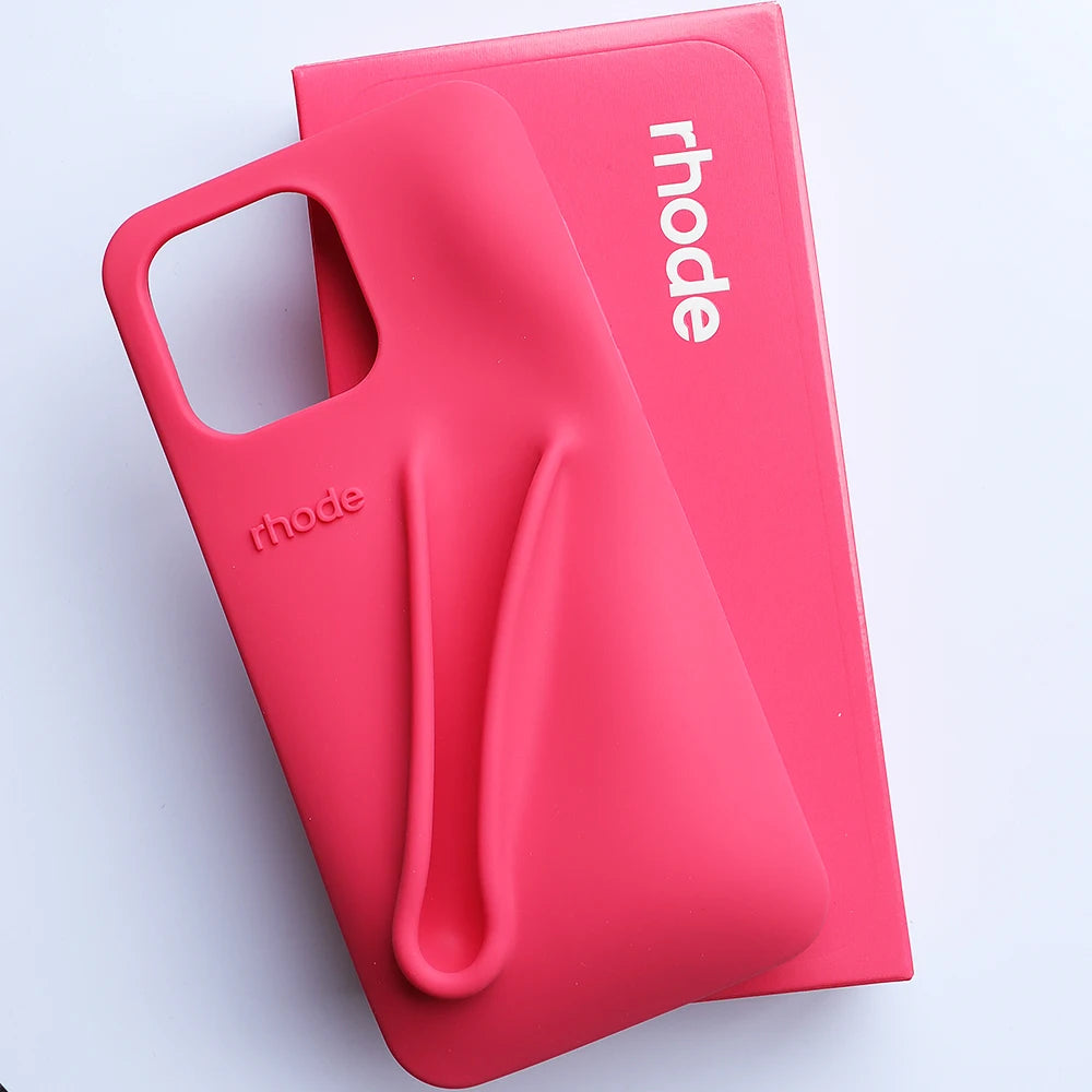 Rhode Silicone Grip Stand Phone Case – Stylish, Soft Touch with Integrated Kickstand For iPhone 13/14/15 Pro/Pro Max