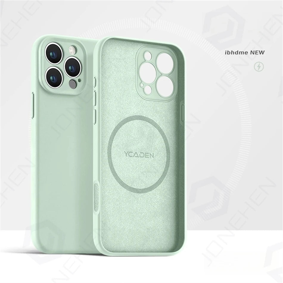 Luxury Clear Case-Wireless Charging, Magnetic, Shockproof, Lens Protector, Transparent TPU Durable, Sleek, and Protective Phone Accessory