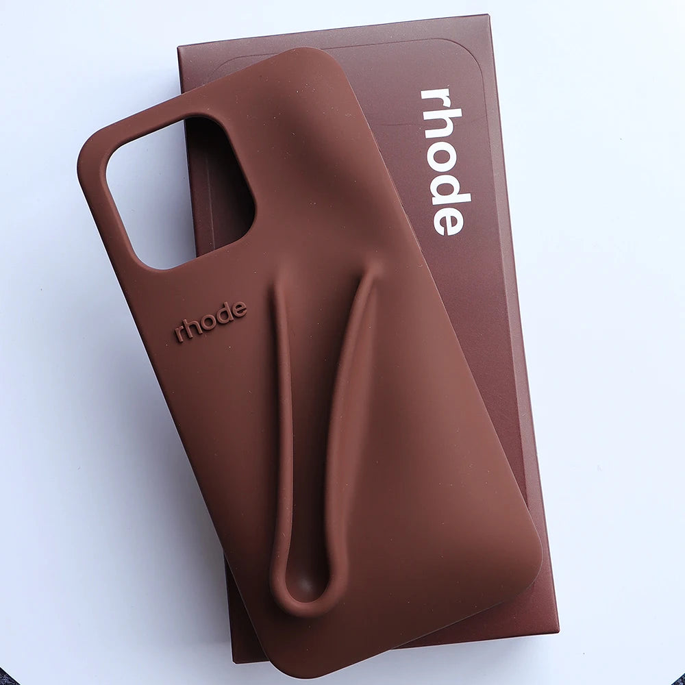 Rhode Silicone Grip Stand Phone Case – Stylish, Soft Touch with Integrated Kickstand For iPhone 13/14/15 Pro/Pro Max